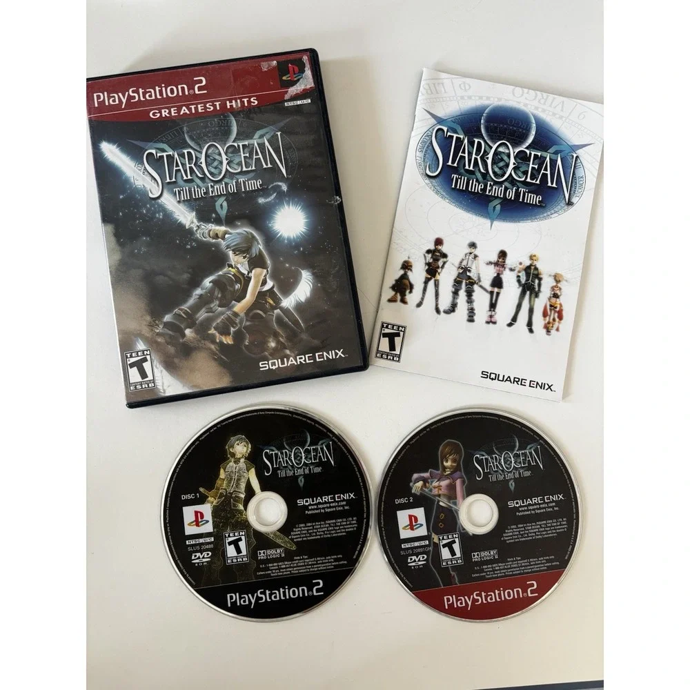 Star Ocean:‎ Till the End of Time (PS2) Black Label Complete w/ Manual - 2 Disc